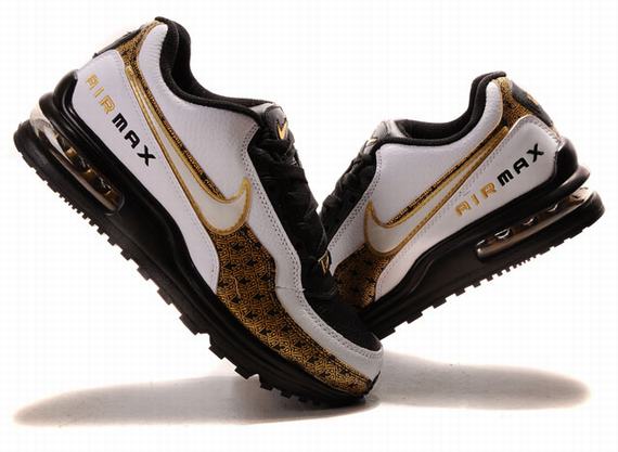 New Men'S Nike Air Max Ltd Black/ White/Gold